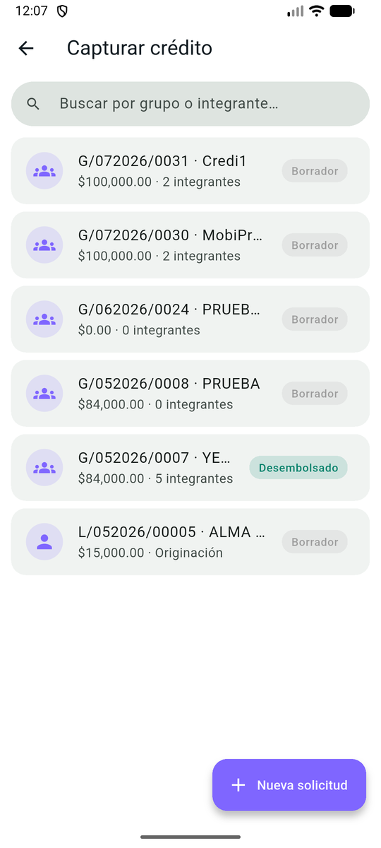 Captura de crédito