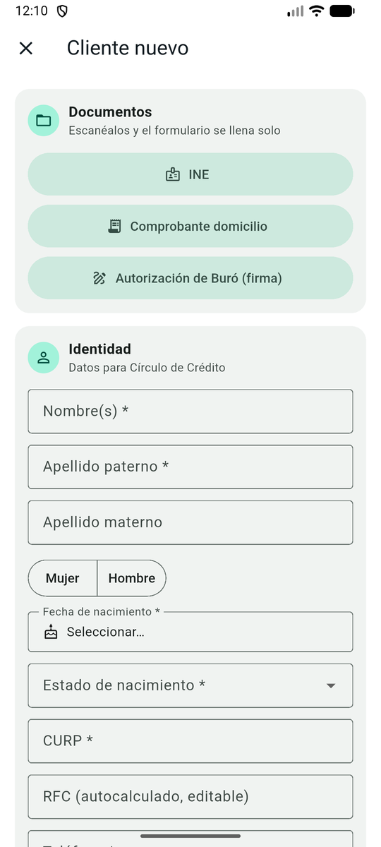 Expediente del cliente
